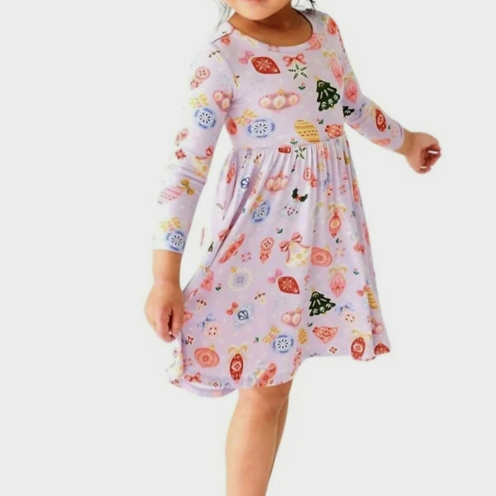 Posh Peanut Holly Ruffled Twirl Dress 2T EUC